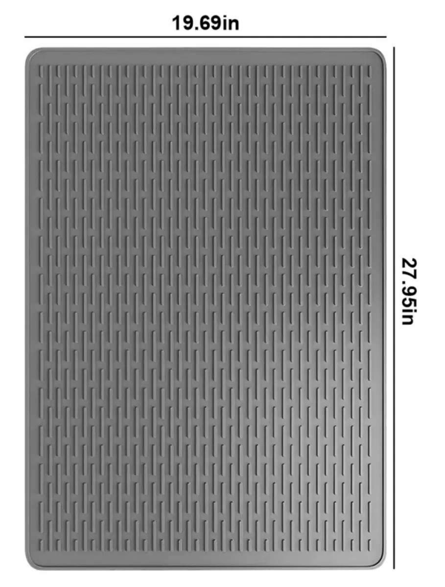 Foldable Silicone Stovetop Cover Mat, 27.95 x19.69 Inch Waterproof Heat-Resistant Protector for Glass Electric Stove, Works as Drying & Pet Feeding Mat